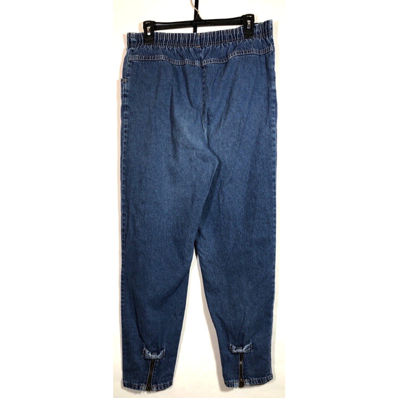 Vintage Congo Trader Mom Jeans Women's Size 10 Pull On Elastic Waist Bow Ankle - Picture 11 of 13